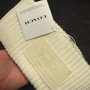 Coach Cream Knit Winter Headband